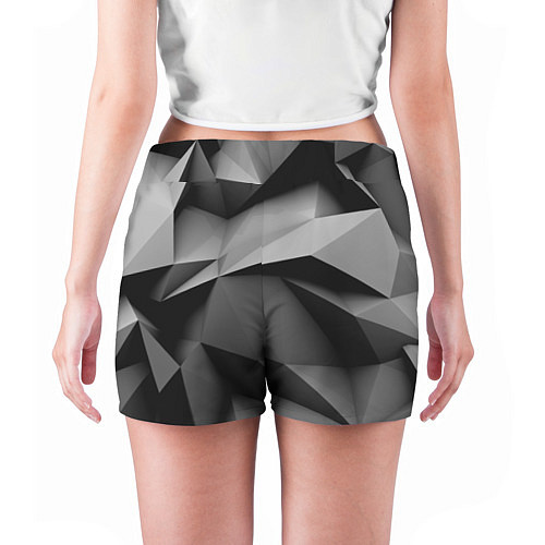 Женские шорты Gray abstraction / 3D-принт – фото 4