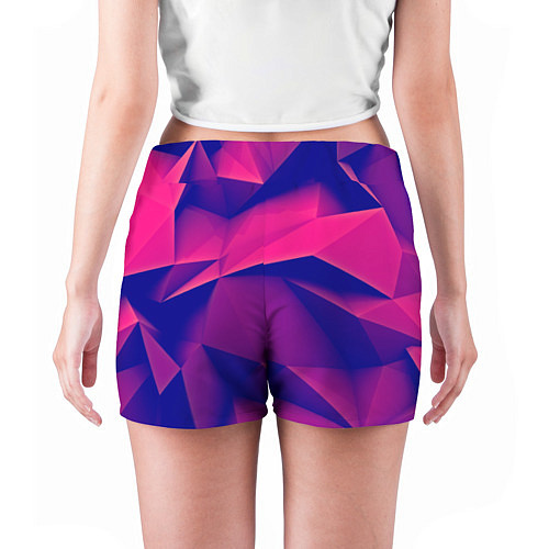 Женские шорты Violet polygon / 3D-принт – фото 4