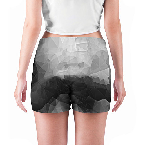 Женские шорты Polygon gray / 3D-принт – фото 4