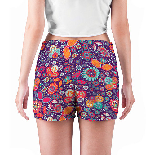 Женские шорты Цветочный взрыв / 3D-принт – фото 4