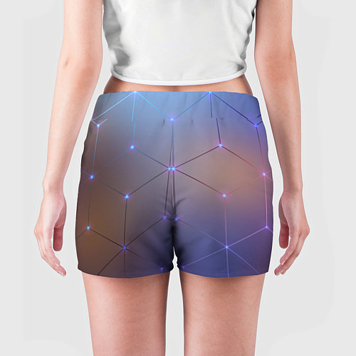 Женские шорты НЕЙРОННАЯ СЕТЬ NEURAL NETWORK / 3D-принт – фото 4