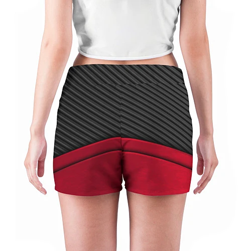Женские шорты Infiniti: Red Carbon / 3D-принт – фото 4