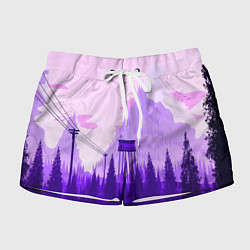 Шорты женские Firewatch: Violet Wood, цвет: 3D-принт