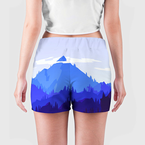 Женские шорты Firewatch: Cold Mountain / 3D-принт – фото 4