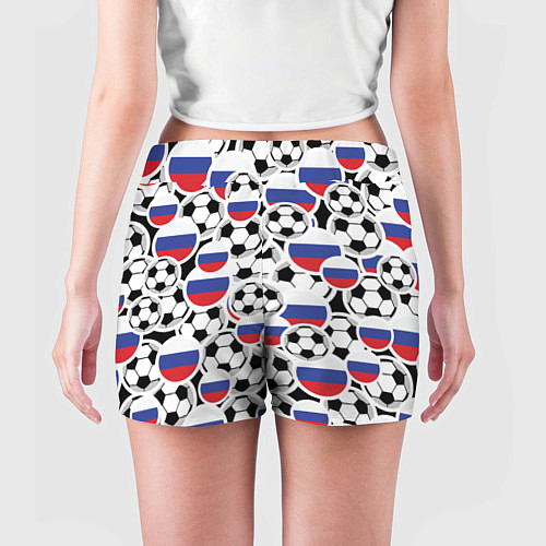 Женские шорты Россия: футбольный фанат / 3D-принт – фото 4