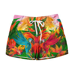 Шорты женские Яркие тропики, цвет: 3D-принт