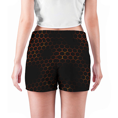 Женские шорты Apex Legends: Orange Carbon / 3D-принт – фото 4