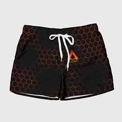 Шорты женские Apex Legends: Orange Carbon, цвет: 3D-принт
