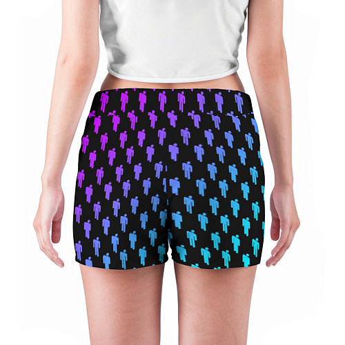 Женские шорты Billie Eilish: Neon Pattern / 3D-принт – фото 4