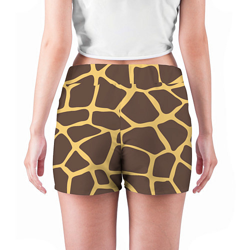 Женские шорты Окрас жирафа / 3D-принт – фото 4