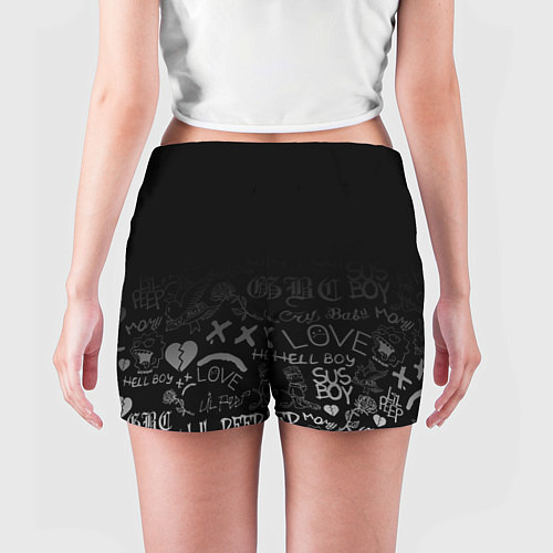 Женские шорты LIL PEEP / 3D-принт – фото 4