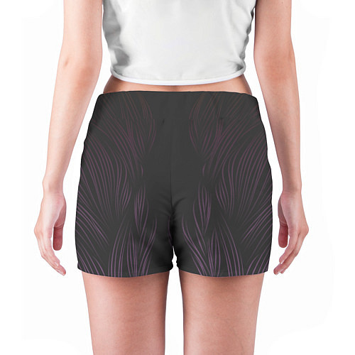 Женские шорты Фиолетовое пламя / 3D-принт – фото 4
