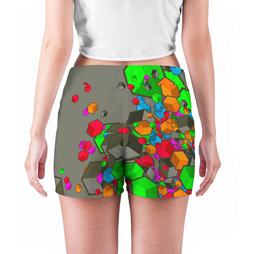 Женские шорты Кубики / 3D-принт – фото 4