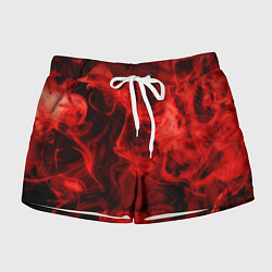 Шорты женские Красный дым, цвет: 3D-принт