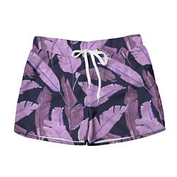 Женские шорты Tropical leaves 4 purple