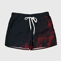 Шорты женские RED STRIPES, цвет: 3D-принт