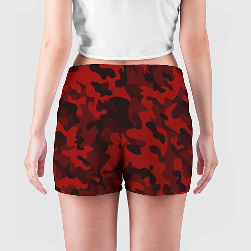 Женские шорты RED MILITARY / 3D-принт – фото 4