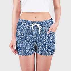 Шорты женские ВЯЗАНЫЙ КАМУФЛЯЖ, цвет: 3D-принт — фото 2