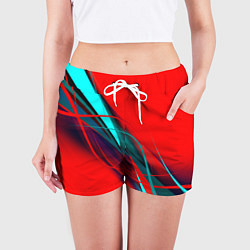 Шорты женские GEOMETRY STRIPES, цвет: 3D-принт — фото 2