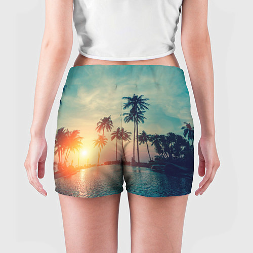 Женские шорты Пальмы / 3D-принт – фото 4