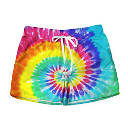 Шорты женские TIE-DYE СТЕНА, цвет: 3D-принт