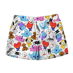 Шорты женские BTS BT21, цвет: 3D-принт