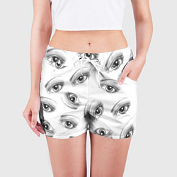 Шорты женские Глаза, цвет: 3D-принт — фото 2