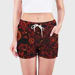 Шорты женские Данные сети, цвет: 3D-принт — фото 2