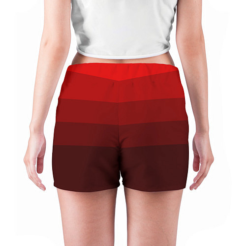 Женские шорты Красный Градиент / 3D-принт – фото 4