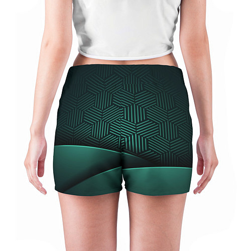 Женские шорты Luxury Green / 3D-принт – фото 4