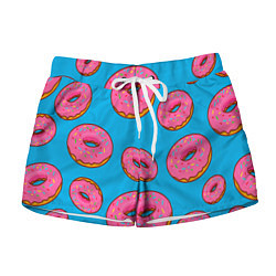 Шорты женские Пончики, цвет: 3D-принт