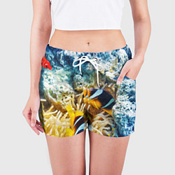 Шорты женские Морской мир, цвет: 3D-принт — фото 2
