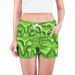 Шорты женские Green Slime, цвет: 3D-принт — фото 2