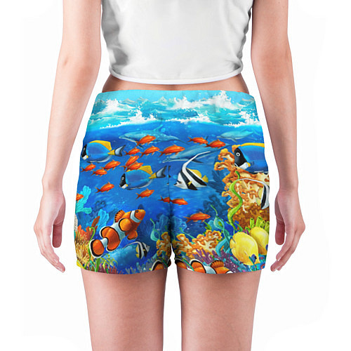 Женские шорты Коралловые рыбки / 3D-принт – фото 4