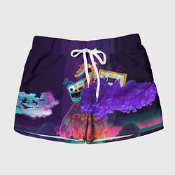 Шорты женские Ретро 90-е, цвет: 3D-принт