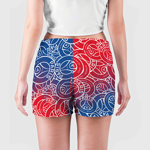 Женские шорты ФК ПСЖ PARIS SAINT GERMAIN / 3D-принт – фото 4