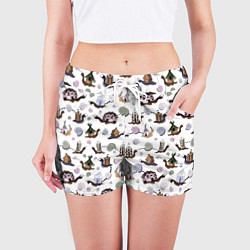 Шорты женские Улитки и домики, цвет: 3D-принт — фото 2