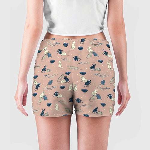 Женские шорты Мышки в японском стиле / 3D-принт – фото 4