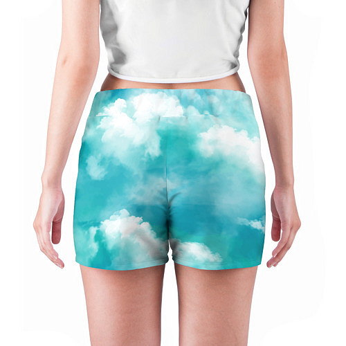 Женские шорты Голубое Небо Blue Sky Z / 3D-принт – фото 4