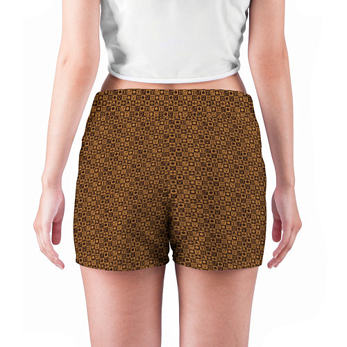 Женские шорты Brown & Gold / 3D-принт – фото 4