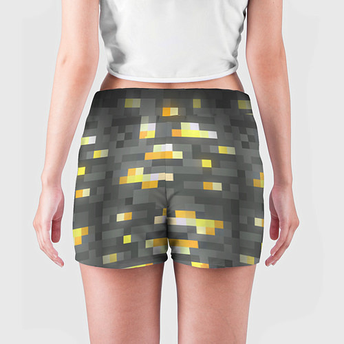 Женские шорты Золотая руда - Minecraft / 3D-принт – фото 4
