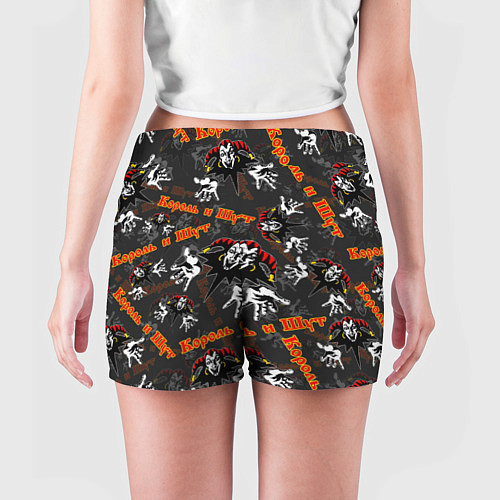 Женские шорты КОРОЛЬ И ШУТ РУССКИЙ РОК УЗОР / 3D-принт – фото 4
