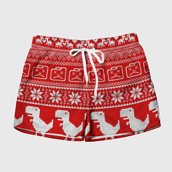 Шорты женские Вязаный принт, цвет: 3D-принт