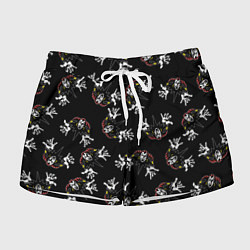 Шорты женские КОРОЛЬ И ШУТ ЛОГО ПАТТЕРН, цвет: 3D-принт