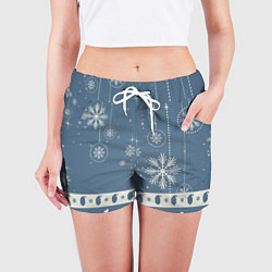 Шорты женские Капелька новогоднего настроения, цвет: 3D-принт — фото 2