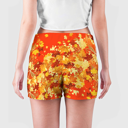 Женские шорты Кленовый листопад / 3D-принт – фото 4