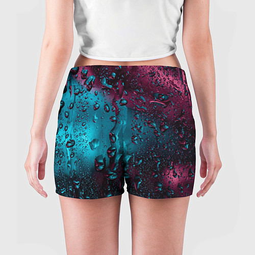 Женские шорты Ностальгия фиолетового дождя / 3D-принт – фото 4