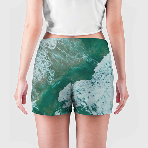 Женские шорты Морская пена / 3D-принт – фото 4