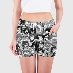 Шорты женские AHEGAO - АХЕГАО, цвет: 3D-принт — фото 2