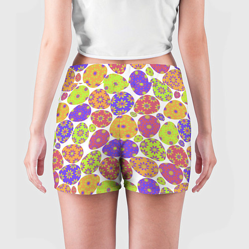 Женские шорты Разукрашенные пасхальные яйца / 3D-принт – фото 4